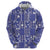 Blue Palaka Japanese Patterns Hoodie Koi Fish Asanoha Sakura Patchwork Stylized - Polynesian Pride