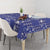 Blue Palaka Japanese Patterns Tablecloth Koi Fish Asanoha Sakura Patchwork Stylized - Polynesian Pride