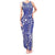 Blue Palaka Japanese Patterns Tank Maxi Dress Koi Fish Asanoha Sakura Patchwork Stylized - Polynesian Pride