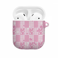 Pink Palaka Japanese Patterns AirPods Case Koi Fish Asanoha Sakura Patchwork Stylized - Polynesian Pride