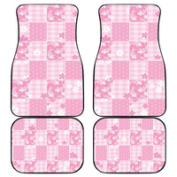 Pink Palaka Japanese Patterns Car Mats Koi Fish Asanoha Sakura Patchwork Stylized - Polynesian Pride
