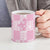 Pink Palaka Japanese Patterns Ceramic Mug Koi Fish Asanoha Sakura Patchwork Stylized - Polynesian Pride