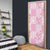 Pink Palaka Japanese Patterns Door Cover Koi Fish Asanoha Sakura Patchwork Stylized - Polynesian Pride