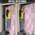 Pink Palaka Japanese Patterns Door Cover Koi Fish Asanoha Sakura Patchwork Stylized - Polynesian Pride