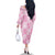 Pink Palaka Japanese Patterns Family Matching Off The Shoulder Long Sleeve Dress and Hawaiian Shirt Koi Fish Asanoha Sakura Patchwork Stylized - Polynesian Pride