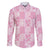 Pink Palaka Japanese Patterns Family Matching Short Sleeve Bodycon Dress and Hawaiian Shirt Koi Fish Asanoha Sakura Patchwork Stylized - Polynesian Pride