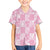 Pink Palaka Japanese Patterns Family Matching Short Sleeve Bodycon Dress and Hawaiian Shirt Koi Fish Asanoha Sakura Patchwork Stylized - Polynesian Pride
