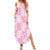 Pink Palaka Japanese Patterns Family Matching Summer Maxi Dress and Hawaiian Shirt Koi Fish Asanoha Sakura Patchwork Stylized - Polynesian Pride