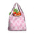 Pink Palaka Japanese Patterns Grocery Bag Koi Fish Asanoha Sakura Patchwork Stylized - Polynesian Pride