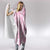 Pink Palaka Japanese Patterns Hooded Blanket Koi Fish Asanoha Sakura Patchwork Stylized - Polynesian Pride