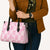 Pink Palaka Japanese Patterns Leather Bag Koi Fish Asanoha Sakura Patchwork Stylized - Polynesian Pride
