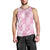 Pink Palaka Japanese Patterns Men Tank Top Koi Fish Asanoha Sakura Patchwork Stylized - Polynesian Pride