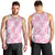 Pink Palaka Japanese Patterns Men Tank Top Koi Fish Asanoha Sakura Patchwork Stylized - Polynesian Pride