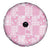 Pink Palaka Japanese Patterns Spare Tire Cover Koi Fish Asanoha Sakura Patchwork Stylized - Polynesian Pride