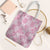 Pink Palaka Japanese Patterns Tote Bag Koi Fish Asanoha Sakura Patchwork Stylized - Polynesian Pride