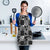 Black Palaka Japanese Patterns Apron Koi Fish Asanoha Sakura Patchwork Stylized - Polynesian Pride