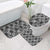 Black Palaka Japanese Patterns Bathroom Set Koi Fish Asanoha Sakura Patchwork Stylized - Polynesian Pride