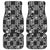 Black Palaka Japanese Patterns Car Mats Koi Fish Asanoha Sakura Patchwork Stylized - Polynesian Pride