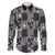Black Palaka Japanese Patterns Family Matching Puletasi and Hawaiian Shirt Koi Fish Asanoha Sakura Patchwork Stylized - Polynesian Pride