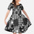 Black Palaka Japanese Patterns Family Matching Short Sleeve Bodycon Dress and Hawaiian Shirt Koi Fish Asanoha Sakura Patchwork Stylized - Polynesian Pride
