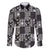 Black Palaka Japanese Patterns Family Matching Summer Maxi Dress and Hawaiian Shirt Koi Fish Asanoha Sakura Patchwork Stylized - Polynesian Pride