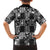 Black Palaka Japanese Patterns Family Matching Tank Maxi Dress and Hawaiian Shirt Koi Fish Asanoha Sakura Patchwork Stylized - Polynesian Pride
