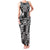 Black Palaka Japanese Patterns Family Matching Tank Maxi Dress and Hawaiian Shirt Koi Fish Asanoha Sakura Patchwork Stylized - Polynesian Pride