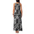 Black Palaka Japanese Patterns Family Matching Tank Maxi Dress and Hawaiian Shirt Koi Fish Asanoha Sakura Patchwork Stylized - Polynesian Pride