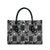 Black Palaka Japanese Patterns Leather Bag Koi Fish Asanoha Sakura Patchwork Stylized - Polynesian Pride