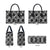 Black Palaka Japanese Patterns Leather Bag Koi Fish Asanoha Sakura Patchwork Stylized - Polynesian Pride