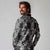 Black Palaka Japanese Patterns Long Sleeve Polo Shirt Koi Fish Asanoha Sakura Patchwork Stylized - Polynesian Pride