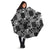 Black Palaka Japanese Patterns Umbrella Koi Fish Asanoha Sakura Patchwork Stylized - Polynesian Pride