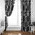 Black Palaka Japanese Patterns Window Curtain Koi Fish Asanoha Sakura Patchwork Stylized - Polynesian Pride