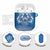 Toa Samoa Rugby Custom AirPods Case Uso aso uma Samoan Pattern Blue - Polynesian Pride