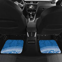 Toa Samoa Rugby Custom Car Mats Uso aso uma Samoan Pattern Blue - Polynesian Pride