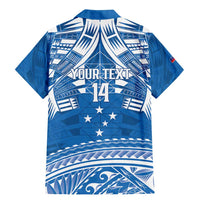 Toa Samoa Rugby Custom Family Matching Mermaid Dress and Hawaiian Shirt Uso aso uma Samoan Pattern Blue - Polynesian Pride