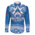 Toa Samoa Rugby Custom Family Matching Mermaid Dress and Hawaiian Shirt Uso aso uma Samoan Pattern Blue - Polynesian Pride