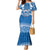 Toa Samoa Rugby Custom Family Matching Mermaid Dress and Hawaiian Shirt Uso aso uma Samoan Pattern Blue - Polynesian Pride