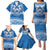 Toa Samoa Rugby Custom Family Matching Puletasi and Hawaiian Shirt Uso aso uma Samoan Pattern Blue - Polynesian Pride