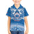 Toa Samoa Rugby Custom Family Matching Puletasi and Hawaiian Shirt Uso aso uma Samoan Pattern Blue - Polynesian Pride