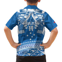 Toa Samoa Rugby Custom Hawaiian Shirt Uso aso uma Samoan Pattern Blue - Polynesian Pride