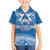 Toa Samoa Rugby Custom Kid Hawaiian Shirt Uso aso uma Samoan Pattern Blue - Polynesian Pride