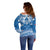 Toa Samoa Rugby Custom Off Shoulder Sweater Uso aso uma Samoan Pattern Blue - Polynesian Pride