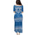 Toa Samoa Rugby Custom Puletasi Uso aso uma Samoan Pattern Blue - Polynesian Pride