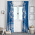 Toa Samoa Rugby Custom Window Curtain Uso aso uma Samoan Pattern Blue - Polynesian Pride