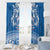 Toa Samoa Rugby Custom Window Curtain Uso aso uma Samoan Pattern Blue - Polynesian Pride