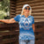 Toa Samoa Rugby Custom Women Polo Shirt Uso aso uma Samoan Pattern Blue - Polynesian Pride