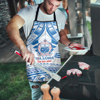 Toa Samoa Rugby Custom Apron Uso aso uma Samoan Pattern White - Polynesian Pride