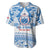 Toa Samoa Rugby Custom Baseball Jersey Uso aso uma Samoan Pattern White - Polynesian Pride