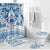 Toa Samoa Rugby Custom Bathroom Set Uso aso uma Samoan Pattern White - Polynesian Pride